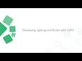 How to deploy signing certificate with GPO ManageEngine Patch Connect Plus