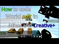 How to code world edit in your world Creative Mineland server