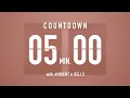 5 Minute Countdown Timer Flip Clock with Ambient Music Bells