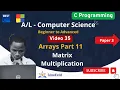 35 Matrix Multiplication C programming