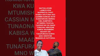 Paschal Cassian By Ayubu Lameck Asante Mungu 