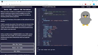 Basic CSS Inherit CSS Variables freeCodeCamp