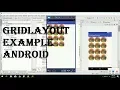 GridLayout Example in android studio