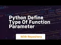 python define type of function parameter