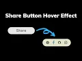 Sharing Button Hover Effect FontAwesome Icons HTML5 CSS3 Full Tutorial