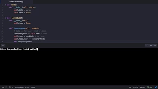 Singly Linked List in Python Part - Python implementation of head node insertion