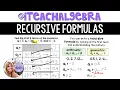 Algebra 1 - Recursive Formulas