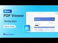 React PDF Viewer Redaction Feature Walkthrough