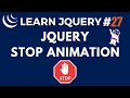 jQuery Stop Method Animation Stop - jQuery JS Library Tutorial