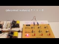 electro mechanical 3 bit binary adder