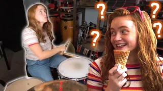 Sadie Sink Max From Stranger Things Plays Drums To NeverEnding Story 