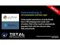 Python Koding 5 Lists loops regex