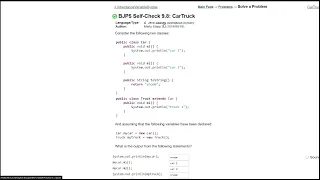 Java Practice It Self-Check 9 8 carTruck classes inheritance