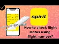 How to check flight status using flight number on Spirit Airlines