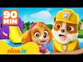 Download Lagu PAW Patrol \u0026 Rubble Pool Party Rescues! w/ Zuma \u0026 Skye | 90 Minutes | Rubble \u0026 Crew