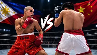 CHINESE vs FILIPINO BOXER — HE GAVE UP!