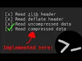 Decoding huffman blocks from zlib compressed data