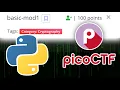 Python Scripting Modular Arithmetic - PicoCTF 2022 basic-mod1