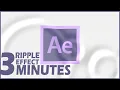 Advance water ripple effect in after effects - Logo and text animation in after effects