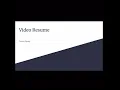 CarlosPerez_VideoResume