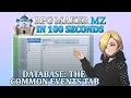Database The Common Events Tab RPG Maker MZ In 100 Seconds
