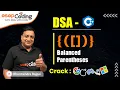 Balanced Parentheses using Stack DSA - C Stack Applications