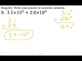 Scientific Notation Notes ACT Prep Math