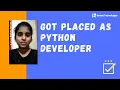 Besant Technologies No 1 Placement Institute - Vandhan Got Placed as Python Developer