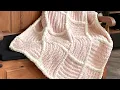Crochet this ALL Single Crochet Ribbed Squares Blanket Joined with FURRY Yarn I-crochet com