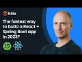 Full-stack React Spring Boot app tutorial 2023 Java TypeScript Hilla