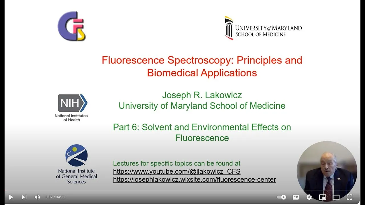 Part 6: Solvent and Environmental Effects on Fluorescence