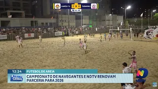 Futebol de areia: Navegantes e NDTV renovam parceria para 2026