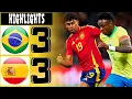 Brazil vs Spain 3-3 Highlights and All Goals