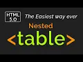 Nested Table in HTML How to make Nested table in Html 5