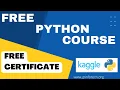 Python Free Online Course with Certificate from Kaggle