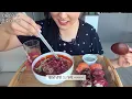 [먹방 브이로그#131] 불닭냉면야호 맘터핫치즈밤야호 버터떡야호 케이크야호 깐포도수박화채야호 😋✌🏻(feat.티젠콤부차)