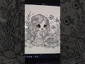 Adorable Mermaid Coloring Pages - Printable Digital Art for Kids Adults