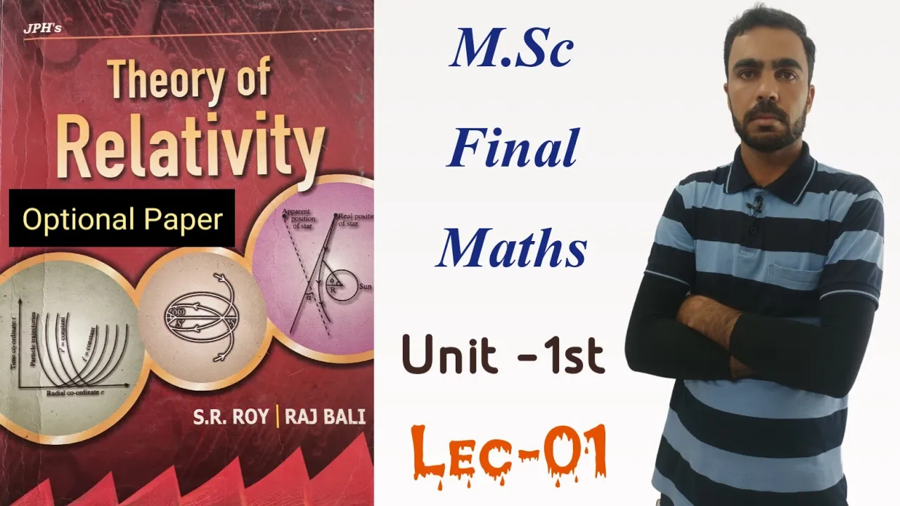 Relativity and cosmology, msc final mathematics,theory of relativity,math by naresh sir , unit 1st