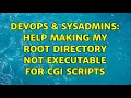 DevOps SysAdmins Help making my root directory not executable for CGI scripts