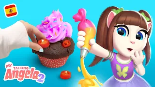 ¡Preparamos los cupcakes de Angela en la vida real! 🧁✨ Estudio DIY de Talking Angela