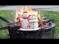 burning some Hallmark snowmen