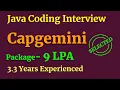 Capgemini Java Coding Interview Question Answers