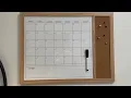 Martha Stewart Everette Magnetic Dry Erase Monthly Calendar and Cork Board Combo Command center mus