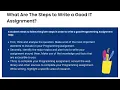 How to Write a Good Programming Assignment