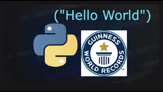 Python Hello World Speedrun World Record Any