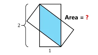 What is the area when these two rectangles overlap
