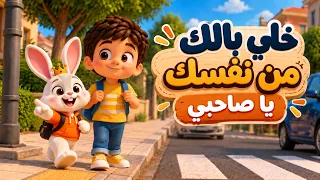 خلي بالك من نفسك يا صاحبي انا خايف عليك  تعليم  تعليم الأطفال  الاطفال  الطريق  اداب الطريق دندنها