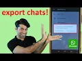 How to export chats from WhatsApp