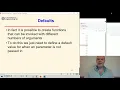 Python 04-8 Functions - defaults summary