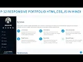 p-12 Responsive Portfolio Development In Hindi HTML CSS JavaScript Project Justforcode